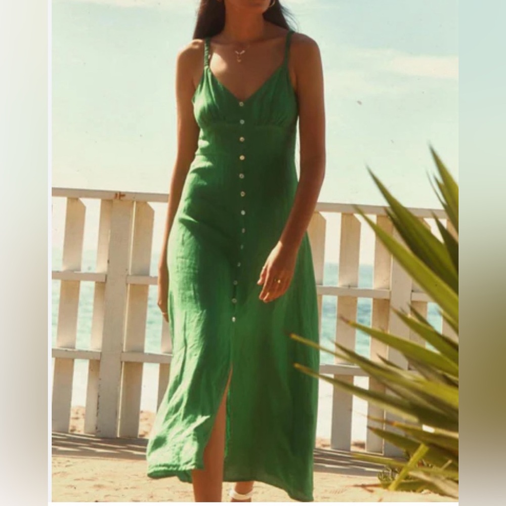 Sim & Sam green Midi dress size M
